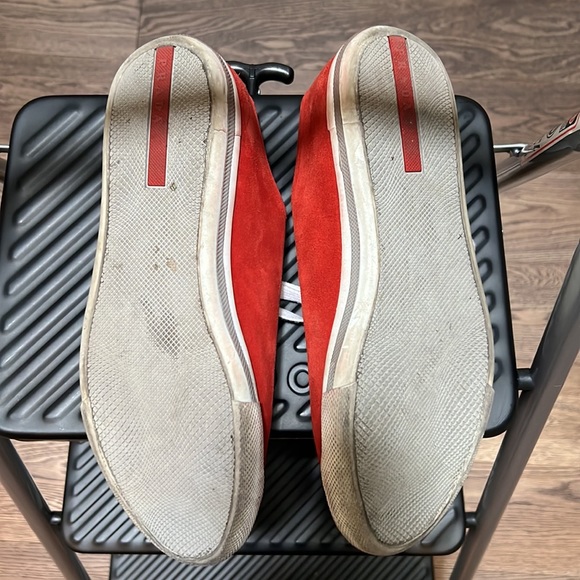 Prada red suede lace ups - Picture 4 of 6